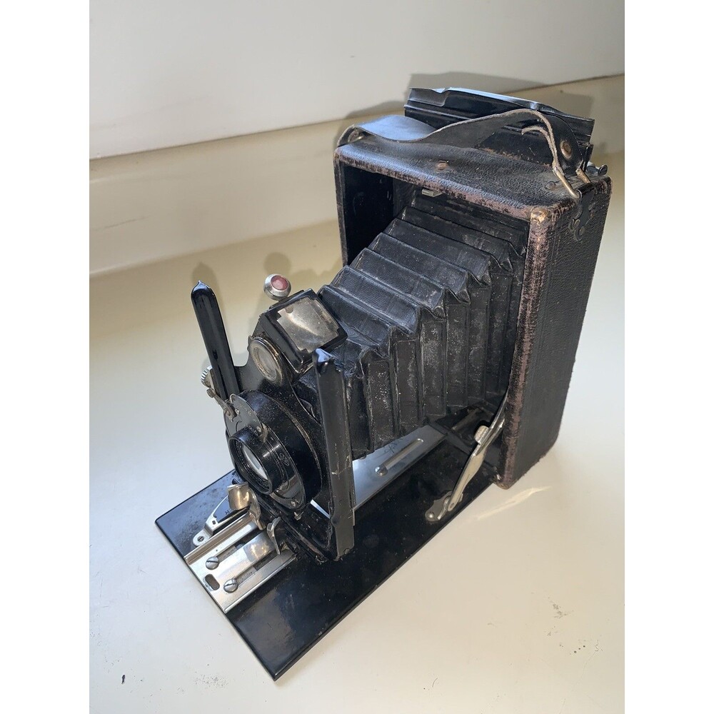 Antique Vintage Folding Camera Vario Rodenstock Munchen 1:6.5 f = 13.5 cm